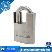 keyed alike stainless steel changeable cylinder padlock